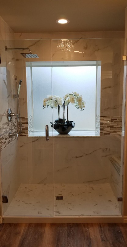 tile shower, custom shower