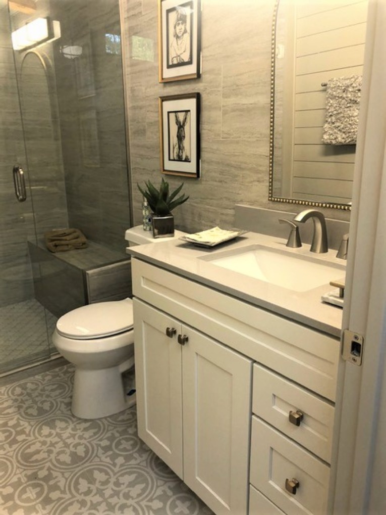 tiled shower, bath remodel